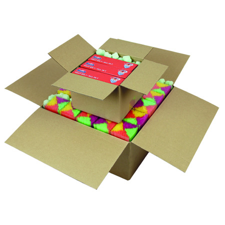 Caisse carton à base carrée Emballage solide pour les produits ronds et carrés.